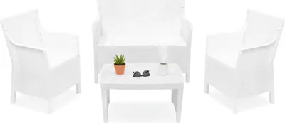 Produktbild von Lasca - Gartenmöbel-Set für 4 Personen, Weiß,  Italy