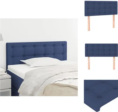Immagine prodotto di vidaXL Testiera blu 90x5x78/88 cm in tessuto - Testate e piedi