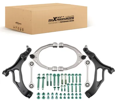 Image de Jeu de 6 bras de suspension avant pour Audi Q7, Porsche Cayenne 9PA et VW Touareg (côté gauche et côté droit)