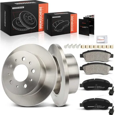 Productafbeelding van Frankberg 2x remschijven 4x remblokken achteras voor Citroën Jumper Fiat Ducato Peugeot Boxer