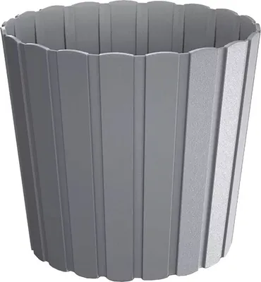 Produktbild von Prosperplast Pflanztopf - Holzoptik - grau - anthrazit - 20x18 cm