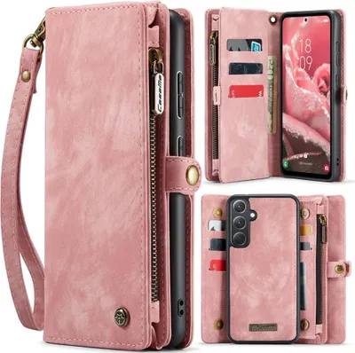 Produktbild von Samsung Galaxy A36 Hülle - CaseMe 008 2-in-1 Klapphülle & Back Cover mit Brieftasche - Pink