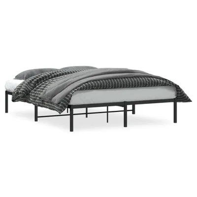 Produktbild von vidaXL Bettgestell Metall Schwarz 160x200 cm