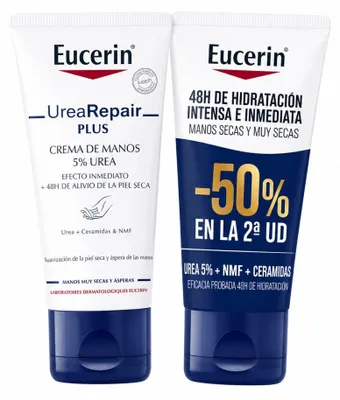 Obrázek produktu pro Eucerin Urea Repair regenerační krém PLUS 5% Urea Hand Cream 2 x 75 ml