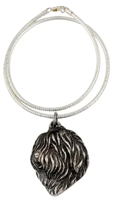 Produktbild von Polnischer Niederungshütehund, PON - Hundehalsband, einzigartiger Schmuck für den Hundefan, einzigartiger Kreuzotter-Anhänger der Marke Art-Dog