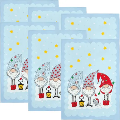 Produktbild von Erwin Müller Geschirrtuch Multipack 6er-Pack Wichtel 50x70 cm