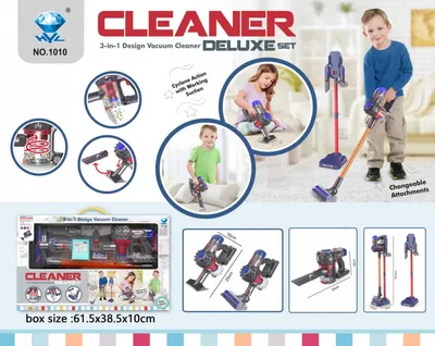 Produktbild von 3-in-1-Haushaltsgeräte-Reinigungsset für Kinder: Handstaubsauger + Bürsten + Ladestation