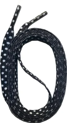 Produktbild von SNORS bedruckte Schnürsenkel flach - PUNKTE SCHWARZ - 10mm - 140cm