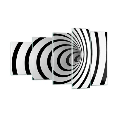 Produktbild von Bilder auf glas - Spirale abstrakt komposition - 100x60cm - Glasbilder - Wandbilder - Kunstdruck - zum Aufhängen bereit - Wanddekoration aus Glas - Glas Bilder - Wandbild auf Glas - GEG100x60-2648