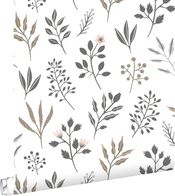 Immagine prodotto di ESTAhome carta da parati motivo floreale in stile scandinavo bianco 53 cm x 10.05 m