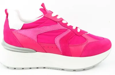Produktbild von Nero Giardini Velour fuxia Sneaker low Rosa in Gr. 41