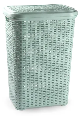 Produktbild von PlasticForte Waschekorb - 60 l - grun - Kunststoff - 35 x 43 x 62 cm