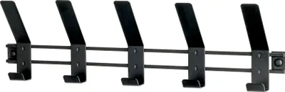 Produktbild von HAKU Wandgarderobe Garderobenleiste schwarz - Metall, B/H/T: 52x14x6 cm