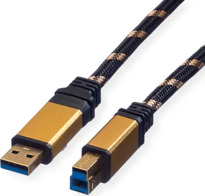 Produktbild von ROLINE GOLD USB 3.2 Gen 1 Kabel, Typ A-B, 0,8 m