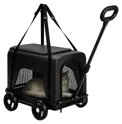 Imagen del producto de Transportador para mascotas 2 en 1, plegable, grande, de color , para perros y gatos