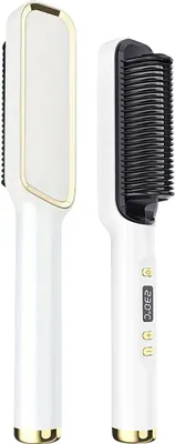 Produktbild von Haarglättbürste Haarglätter & Lockenstab,Ionenpflege,Schonend für Haare,für glattes, weiß