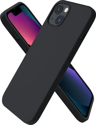 Produktbild von ORNARTO iPhone 13 Silikon Case 6,1 Zoll Schwarz Ultra Dünn Voll Schutz Flüssig
