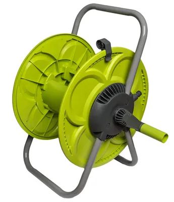 Produktbild von Schlauchtrommel 50m Gartenschlauchtrommel Schlauchhalter 1/2" LIME LINE CLOVER BRADAS