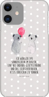 Produktbild von Mr. & Mrs. Panda Iphone 11 Handyhülle Koala Luftballon - Grau Pastell - Geschenk, Handycover, Hülle, Geburtstag, Handy Schutzhülle, Party, Cover, Koalabär