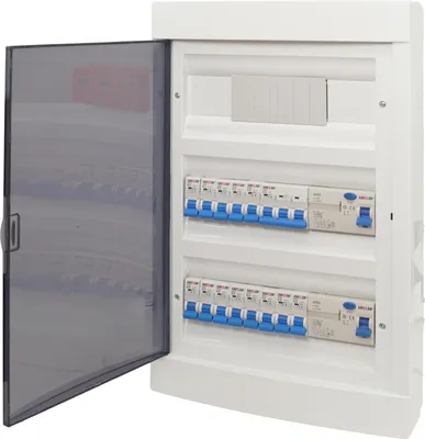 Produktbild von Unterverteilung Sicherungskasten Aufputz 36 Module 2xFI Schalter LS Schalter