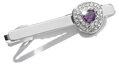 Produktbild von Krawattenklammer mit funkelnden Strasssteinen, abnehmbares Design, Kragenclip, Accessoires für Hochzeitsanzüge, Trauzeugen, Business und formelle Anlässe