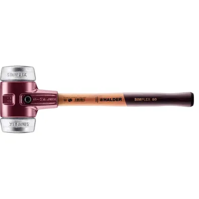 Immagine prodotto di Mazza Halder soft-face diametro 80mm 3860g Simplex con inserto d'impatto argento / W-metal - 3009080