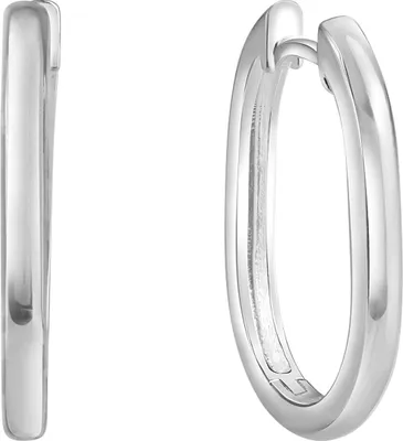 Produktbild von V Klappcreolen 925/- Sterling Silber 2,0cm weiß 371210237R