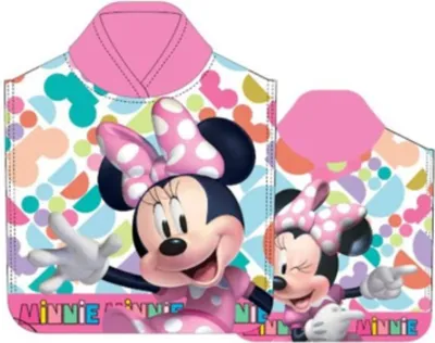 Produktbild von Minnie Mouse Badeponcho Kinder Poncho mit Kapuze 50 x 100cm