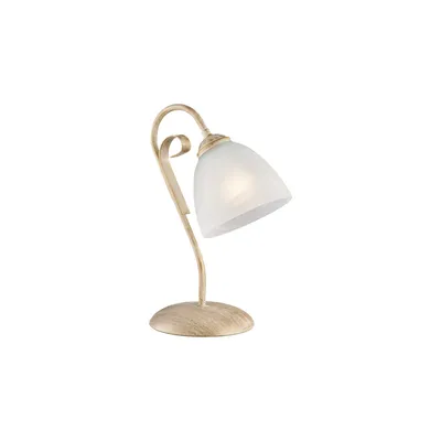 Image de Lampe de table Forgiato 1 lumière fer ivoire et or