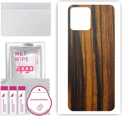 Produktbild von apgo Rückseite Schutzfolie, Skin, kompatibel mit T-Mobile T Phone 5G, Hinten Displayschutzfolie aus Vinylfolie, kratzfest, einfache Montage - Tigerwood