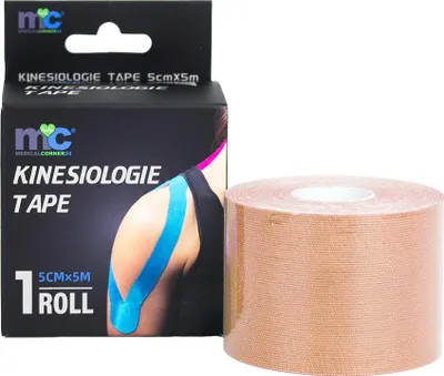 Produktbild von Medicalcorner24 Power Kinesiologie Tape beige 5 cm x 5 m