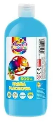 Zdjęcie produktu dla Farby plakatowe fluorescencyjne 500ml niebieskie - Sweet colours