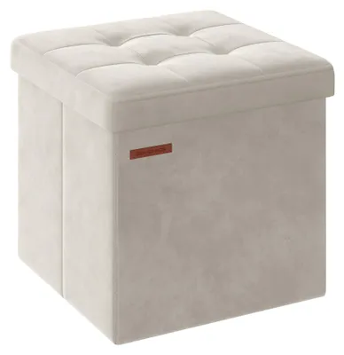 Image de SONGMICS : Tabouret de rangement, banc pliable, 38 x 38 x 38 cm