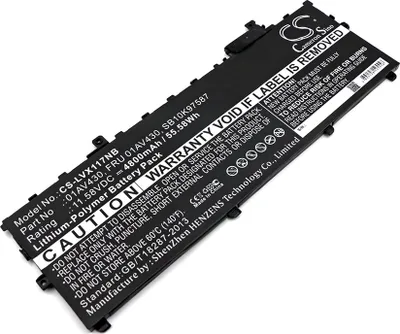 Image de TECHTEK Batterie pour ordinateur portable compatible avec [Lenovo] ThinkPad X1 Carbon 2017, Thinkpad X1 Carbon 2017-20HR0021RT, ThinkPad X1 Carbon 20