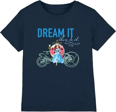 Immagine prodotto di Cenerentola - Maglietta "Dream It, Then Do It" per bambini TV3491 (116) (blu navy)