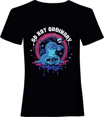 Produktbild von Lilo & Stitch - "Not Ordinary" T-Shirt für Herren/Damen Uni HE283 (XL) (Schwarz)