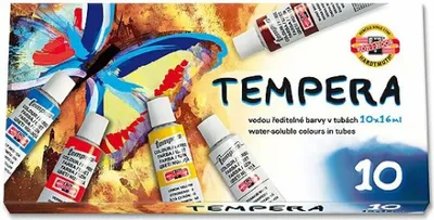 Obrázok produktu pre KOH-I-NOOR temperové temperové farby rôzne farby 10 x 16,0 ml