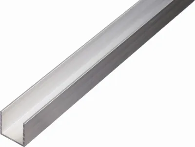 Zdjęcie produktu dla Alberts 472825 Profil U, aluminium, naturalny, 2000 x 25 x 25 mm