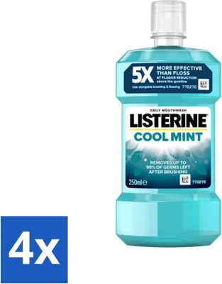 Produktbild von Listerine - Mundwasser - Cool Mint - 250 ml - Vorteilspack - 4 Stücke