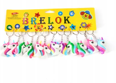 Produktbild von Schlüsselanhänger Einhorn 12er Set - Bunter Anhänger für Schlüssel & Rucksack Mitgebsel