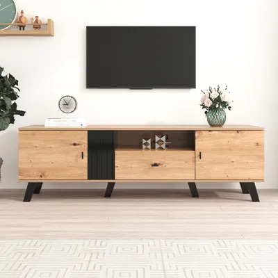 Produktbild von Lowboard, 170/40/50 cm, TV-Schrank, Fernsehtisch, Fernsehschrank, Wohnzimmer Sideboard, stehend