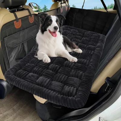 Immagine prodotto di Tappetino per cani per auto, sedile posteriore, 127x62,5 cm, nero, antiscivolo, facile da pulire, resistente ai graffi