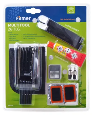 Produktbild von FILMER Fahrrad Reparatur-Set 45017, 24-teilig