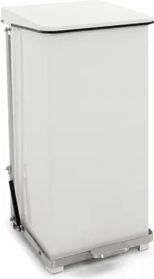 Image de V-Part - Poubelle industrielle à pédale 90 litres - Acier - Blanc