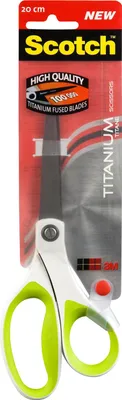 Produktbild von Scotch SCTI20, Gerader Schnitt, Einzelbild, Schwarz, Grün, Titan, Titan, Büroscheren, Beidhändig