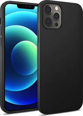 A black phone case is shown next to a smartphone.