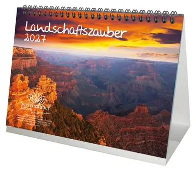 Produktbild von Landschaftszauber DIN A5 Tischkalender 2027 - Seelenzauber