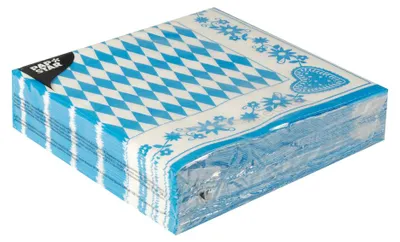 Zdjęcie produktu dla Papstar Serviette Bayrisch Blau 40 x 40cm 50 Stück
