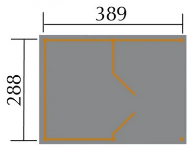 Produktbild von WEKA Lagerhaus 607 aus Holz Gerätehaus mit 20 mm Wandstärke Geräteschrank Fußboden nicht vorhanden Gartenhaus 11,2 m² Flachdach