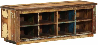 Produktbild von vidaXL Schuhschrank Braun 110 x 35 x 40 cm Massives upgecyceltes Holz